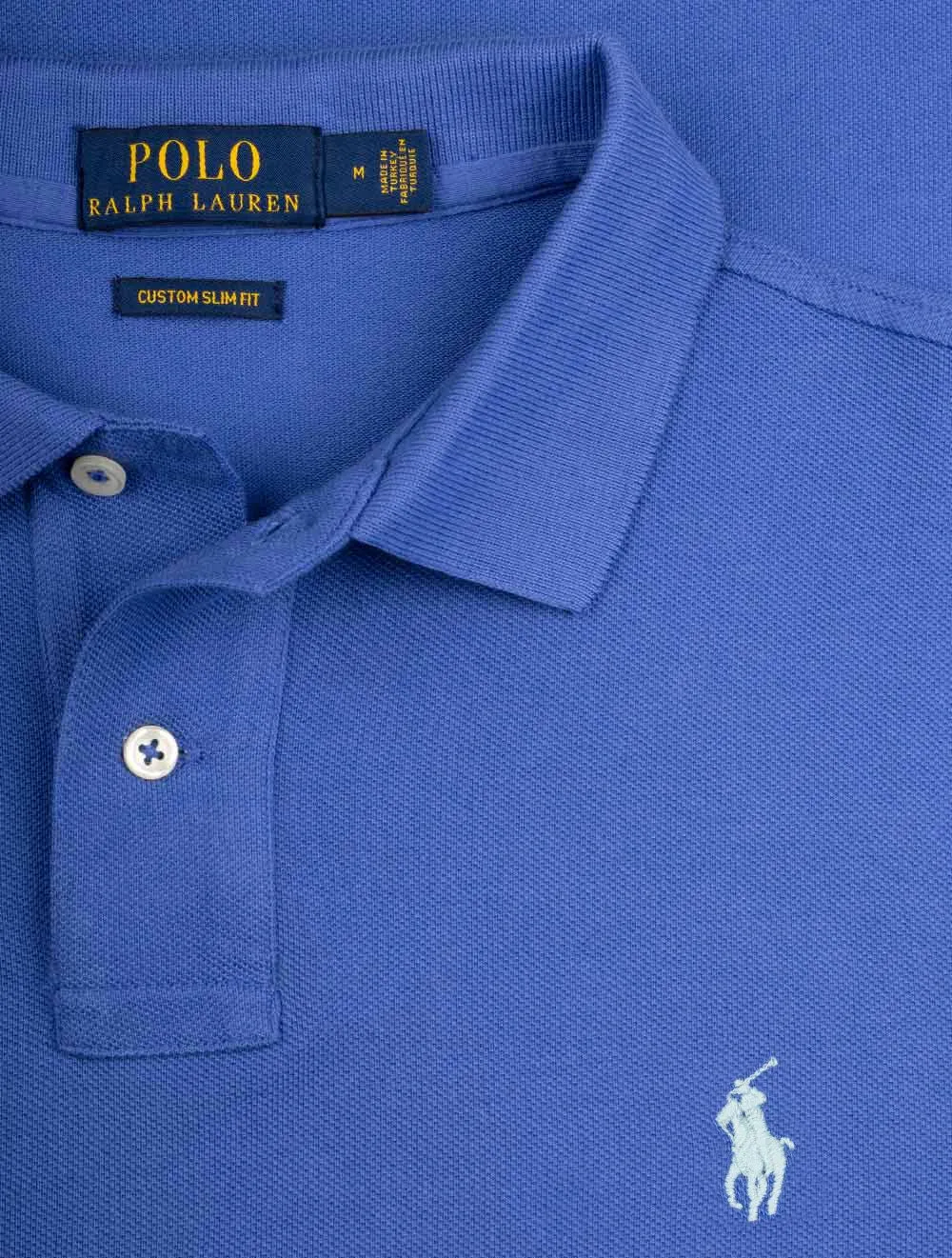 Basic Mesh Polo Shirt Blue