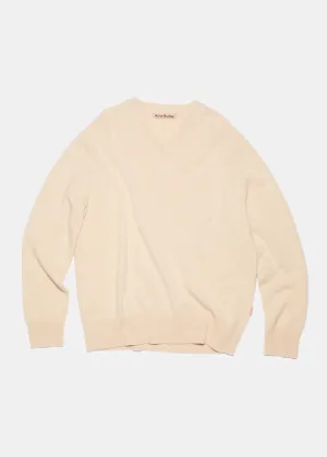 Biscuit Beige V-Neck Sweater