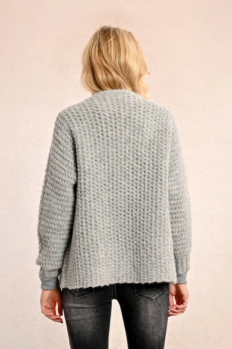 Cable Cardigan - Grey