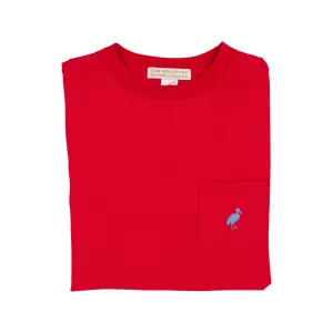 Carter Crewneck - Richmond Red with Park City Periwinkle Stork