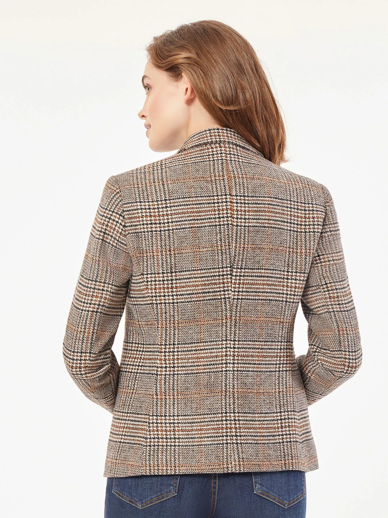 Classic Plaid Double Breasted Jacket