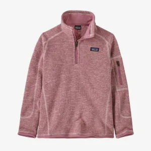 Girls' Patagonia | Better Sweater Quarter Zip Fleece | Seafan Pink