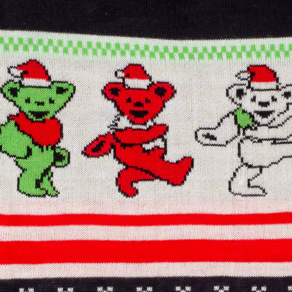 Grateful Dead Dancing Bears Tacky Ugly Christmas Sweater