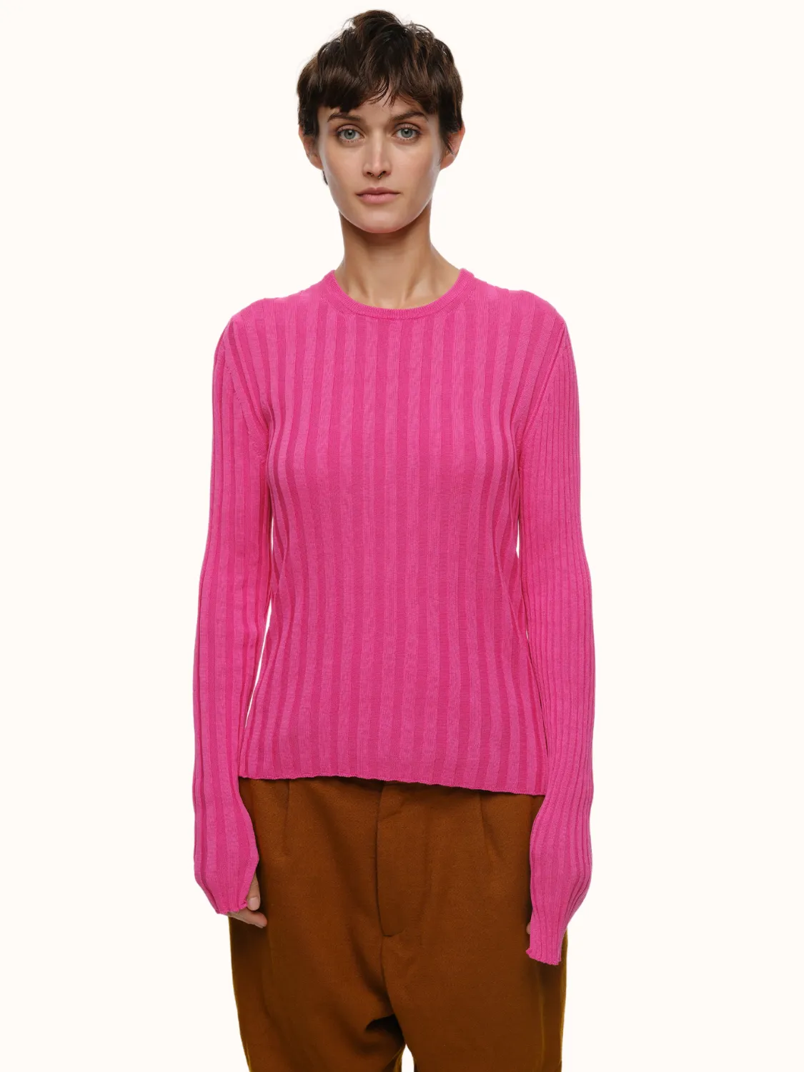 Pania Ribbed Crewneck in Organic Cotton