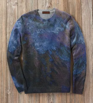 Patrick James Abstract Print Cashmere Sweater