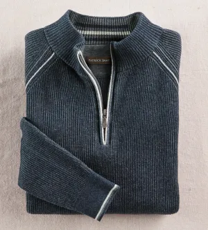 Patrick James Midnight Quarter-Zip Sweater