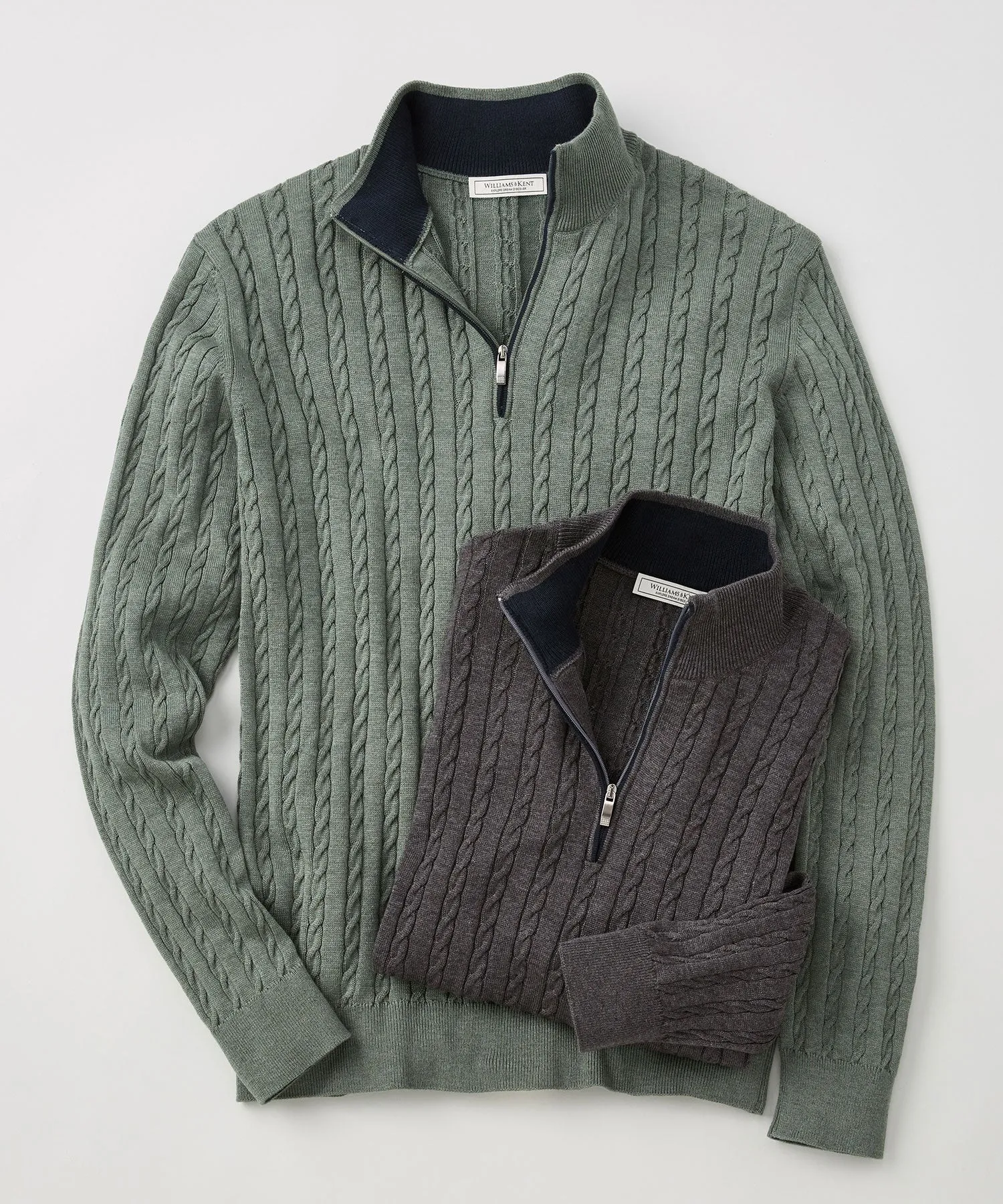 Quarter-Zip Cable Sweater