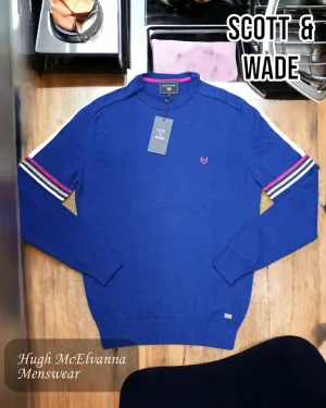 Blue Crew Neck Pullover by Scott & Wade - HUGO Line