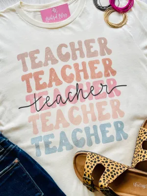 Teacher Repeat Graphic Tee