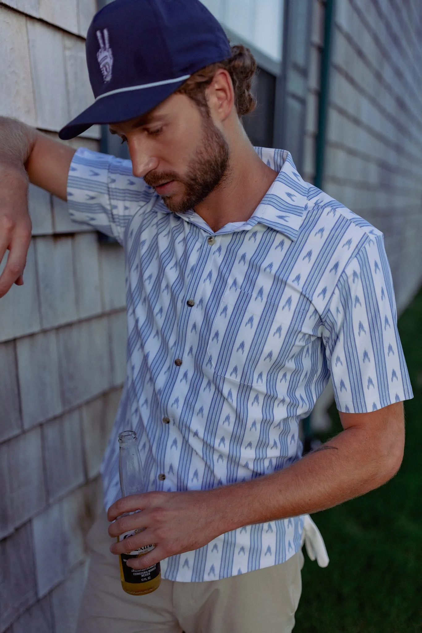 The Boatyard Button Down - Ocean Ikat