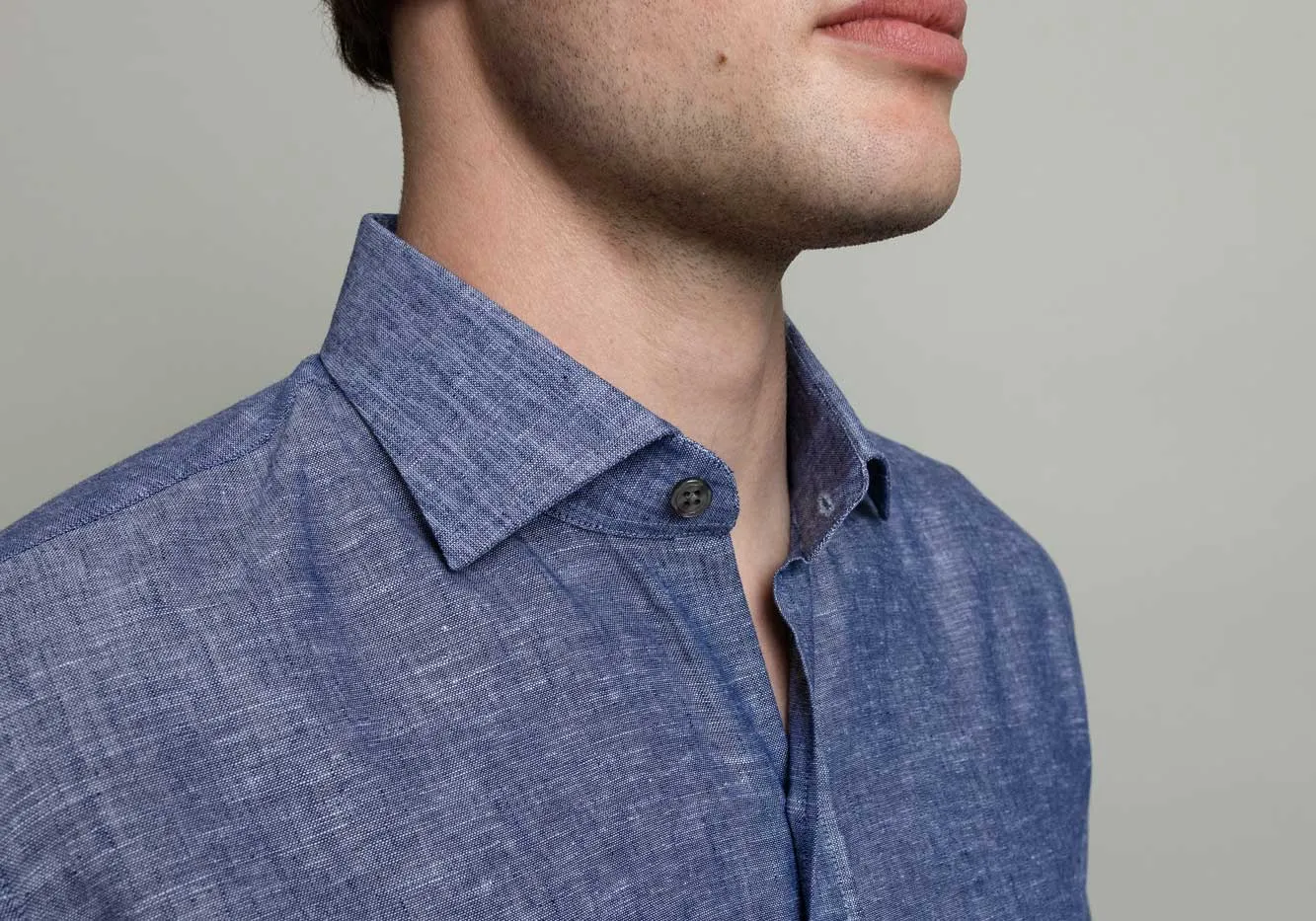 The Navy Barton Chambray Dress Shirt